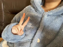 甜乐鱼史迪仔睡衣  秋冬季加厚法兰绒卡通连帽情侣睡衣外穿家居服套装 灰鲨鱼睡袍【加厚】 S 建议155cm80斤以内 实拍图