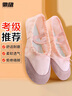 驰动儿童舞蹈鞋软底练功鞋女童猫爪鞋男童跳舞瑜伽女芭蕾舞鞋肉色31码 实拍图