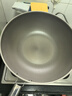 德世朗（DESLON）纯钛炒锅无涂层不粘锅家用平底无油烟电磁炉燃气灶不沾炒菜锅 黛青玻璃盖【含钛99.7%】 32cm 实拍图