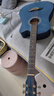 维卡斯（WEIKASI）民谣吉他初学者木吉他单板新手入门练习琴guitar吉它学生男女乐器 38英寸擦色蓝+礼包【初学推荐】 实拍图