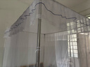 南极人（Nanjiren）  宫廷蚊帐三开门加粗螺纹支架宫廷落地蚊帐1.8米床 白色《加柔加密纱》 1.5X2米床32mm不锈钢支架 实拍图