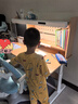 黑白调儿童C2儿童学习桌椅书桌学习桌儿童专用3-18岁实木可升降进口橡胶木 实拍图