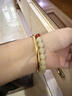 QMXD仿沙金手镯女古法实心素圈结婚镯子久不掉色新年元旦节礼物送女友 两件套+精美礼盒 实拍图