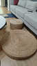 倾沫蒲团坐垫 瑜伽坐垫传统草编蒲团圆形榻榻米阳台茶道藤编地板坐垫 直径70厘米_太极打坐专用_ 蒲草原色_高10厘米_ 实拍图