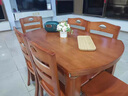 岚树实木餐桌椅组合现代简约风高级感可伸缩折叠餐桌打小户型家用饭桌 原木色 1.38米一桌八椅 实拍图
