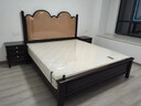 百达费迪中古风全实木美式软包床复古胡桃木色双人床主卧大床高箱储物婚床 床+天鹅绒乳胶两用床垫+床头柜*2 1.5m*2m(框架款) 实拍图
