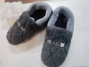 安尚芬包根大码棉拖鞋男秋冬加厚全包情侣保暖居家舒适厚底防滑毛毛拖鞋 灰色【保暖防寒】 42-43 适合40-41 实拍图