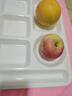 今万福 商用特厚密胺餐盘六格仿瓷 分格饭盘快餐盒打菜盘 白色 实拍图