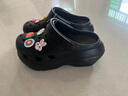 她享洞洞鞋女沙滩鞋凉拖鞋厚底增高外穿拖鞋 TF249 黑色 35/36 实拍图