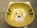乐优派陶瓷猫碗高脚猫食盆护颈防打翻猫狗喝水碗宠物碗 黄色淘气猫 实拍图