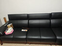 法莎蒂钢琴键真皮沙发可调节头靠实木中古风头层真皮直排客厅沙发 3.1米单扶单+单+单扶单 【豪华版·Q弹坐感】3.0mm超厚半青头层牛皮 实拍图