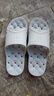 BAIHOU白猴侧漏水防滑按摩镂空男女情侣学生浴室洞洞凉拖鞋 天蓝39-40 实拍图
