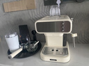 华迅仕（Fxunshi）【新年礼物】MD-2039C咖啡机家用小型意式浓缩拿铁萃取机全半自动美式一体机 咖啡机+电动磨豆机套餐 实拍图