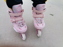 斯威（SWAY）溜冰鞋儿童男女童中小学专业轮滑鞋平花休闲滑冰旱冰鞋成人直排轮 【锁轮款】粉+一体支架 M (适合6-12岁)日常鞋码32-36 实拍图