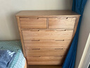 源氏木语全实木橡木五斗柜收纳七斗柜卧室客厅家具电视柜简约抽屉储物柜子 原木色六斗柜95.9*40.2*115.6cm 整装 实拍图