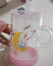 富光玻璃杯家用儿童牛奶杯子带刻度吸管水杯 宝宝冲泡奶粉杯带把手 实拍图