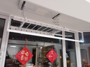 AOVEOK小型电动晾衣架侧装迷你小户型阳台小尺寸横装自动遥控升降智能晒 白色【纤薄隐形玲珑】 E离线语音+照明+5横杆 实拍图
