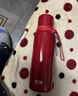 哈尔斯保温杯316L不锈钢大容量男女士高颜值生日伴手礼品盒 红色660ml 实拍图