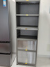 帅仕（shuaishi）厨房用具置物架落地餐边橱柜冰箱夹缝收纳碗柜微波炉烤箱储物柜子 灰【整柜加高】6层60长-加深款 实拍图