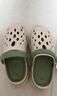 唐狮（TonLion）凉鞋男女鞋夏季情侣款洞洞鞋男士外穿沙滩凉拖鞋 白绿 42/43 实拍图