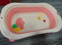 劳可里尼（NOCOLLINY）婴儿洗澡盆可折叠 儿童浴盆大号可坐可躺 宝宝洗澡桶新生儿童用品 【+10-浴网】樱花粉+浴网 实拍图
