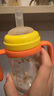 皇宠 儿童水杯PPSU学饮杯宝宝幼儿园吸管杯奶杯婴儿奶瓶 微V阀橙330ML 实拍图