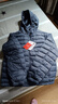 鸭鸭（YAYA）羽绒服男士轻薄短款修身时尚连帽保暖易打理外套简约潮D 蓝灰色连帽 L /175 实拍图