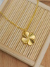 中国黄金（CHINA GOLD）四叶草黄金项链女士足金幸运草转运珠吊坠生日礼物送女友老婆 【京速达】足金四叶草吊坠约0.3g*配银链 实拍图