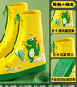 牧萌儿童雨鞋套男女童防水脚套防滑耐磨水鞋学生卡通雨靴 黄恐龙XL 实拍图