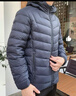 坦博尔轻薄羽绒服男士短款连帽宽松简约保暖外套TF236209 夜影蓝 180  实拍图