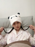 爱宝适月子帽秋冬产后孕妇出院毛绒款产妇帽子坐月子用品 奶白熊猫M483 实拍图