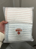 洁丽雅（Grace）毛巾家纺 经典条纹系列新疆棉洗脸强吸水面巾二条装 兰/棕 实拍图