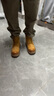 骆驼（CAMEL）王俊凯同款秋冬马丁靴户外工装大黄靴男 G122W7757TR 金黄 40 实拍图
