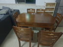 上林春天实木餐桌 可伸缩折叠实木餐桌椅组合餐桌餐椅圆形饭桌子餐厅家具 实拍图