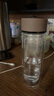富光男女士双层玻璃杯 高硼硅玻璃304茶隔水杯子 带茶隔泡茶杯320ml 实拍图