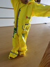 牧萌儿童雨衣男童连体套装防水全身幼儿园女孩小童 活力黄恐龙 XL 实拍图