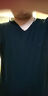 恒源祥100%纯羊毛男士V领薄款修身针织衫毛衣15001002 黑色 185/100A  实拍图