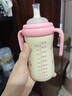 小土豆（potato）吸管奶瓶PPSU儿童喝水喝奶宽口径带吸管重力球 300ml樱花粉 实拍图