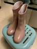 上海回力雨鞋雨靴523短筒女防水防滑pvc耐磨塑胶防摔中筒女款批发 523卡其色 36 实拍图