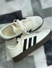 adidas「T头鞋」VL COURT复古休闲板鞋德训鞋男女阿迪达斯轻运动 汉玉白/黑色/树脂黄   45 实拍图