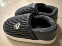 大嘴猴（paul frank）棉拖鞋男舒适情侣毛绒厚底棉鞋包跟外穿保暖棉靴深灰42-43PF121 实拍图