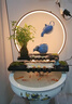 时鸟陶瓷流水摆件循环水鱼缸增氧过滤器摆件室内喷泉瀑布家用造景配件 单层小号财福双收【带水泵】 实拍图