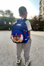 双星幼儿园书包男儿童背包女孩3-6岁中大班 大容量卡通轻便双肩包 深蓝色配天蓝色 实拍图