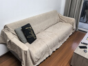 高级轻奢2025新款沙发盖布四季通用防滑防猫抓万能全包沙发巾坐垫 【防滑加厚】伊雅-浅咖色 180*360cm 实拍图