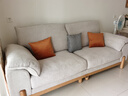 冬熊泡芙原木风布艺实木沙发奶油客厅日式简约直排小户型云朵沙发 【可拆洗设计】四人位2.8米 进口高端雪尼【旗舰版】紫罗兰+竹炭海绵+高回弹海绵 实拍图