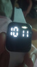 高颜值LED电子手表时尚方形学生科技感超强夜光数字个性运动 太空白 实拍图