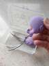 MARCUS&MARCUS宝宝自主进食勺婴儿不锈钢短柄学吃饭训练辅食叉勺儿童餐具舔舔勺 紫色 实拍图