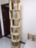 林之语实木旋转书架360度书柜置物架落地一体靠墙移动儿童转角立式书架 【店长热卖】44*197.8CM樱桃木色 实拍图