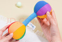 jollybaby婴儿视力追视训练宝宝手抓球触觉感知摇铃球类玩具-训练哑铃-彩色 实拍图