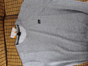 361°运动卫衣男秋冬季新款圆领套头运动上衣男百搭服饰御寒保暖 浅瓦花灰 4XL 实拍图